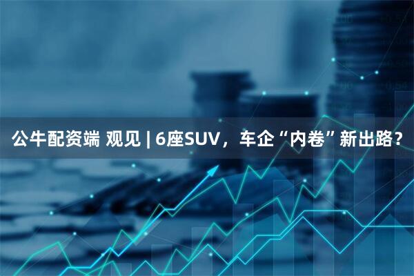 公牛配资端 观见 | 6座SUV，车企“内卷”新出路？